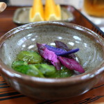 ひげでん本店 - 胡瓜の醤油漬けとしば漬け