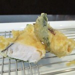 旬彩 天ぷら 心来(しんら） - 鰆 の 桜巻き。　　　　　2018.05.01