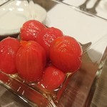 天ちら・蕎麦 あ.まると - トマトの出汁漬け