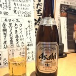 海鮮処 とも吉 - 瓶ビール 550yen