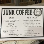 ジャンクコーヒー - メニュー・2017年10月現在・税込