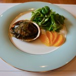 シェ・ジャニー - 鮑のシャンパン蒸し　オレンジのサラダ