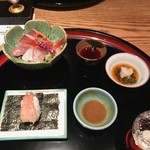 山中温泉　花紫 - お造り　旬の沖の物三種盛合わせ