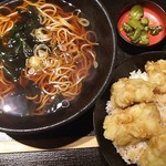 山の猿 - とり天丼・そば御膳