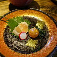 十二社通り 地鶏焼とりや - 7本コース3,700円+サ、もも肉と金柑の醤油漬け