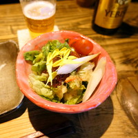 十二社通り 地鶏焼とりや - 7本コース3,700円+サ、野菜サラダ