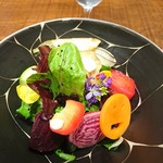 傳 - (2018年4月　訪問)定番のサラダ。