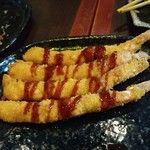 麺哲支店 麺野郎 - プレミアム車海老フライ