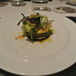 リストランテ カノフィーロ - 平目のカルパッチョ　水ナスとボッタルガ