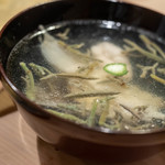 うを徳 - 播州（はりま）眞子王余魚（まこがれひ、=あまてがれひ）と羽州（では）蓴菜（ぬなは）の椀（わん）