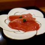 鮨みなと - ［2018/04］酒肴⑤ かつおのづけ ねぎすりおろし