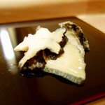 鮨みなと - ［2018/04］酒肴⑫ 道産煮あわび 肝ソース