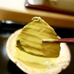 鮨みなと - ［2018/04］酒肴⑫ 道産煮あわび 肝ソース