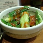 やきとり 正や - 肉味噌きゅうり