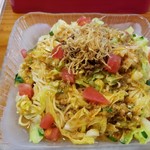 はなさき家 - 冷し担々麺サラダ仕立て ８辛 大盛