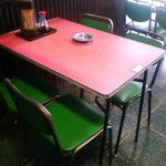 かめさん食堂 - 華奢なテーブルと椅子　昔あったなあ