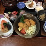 Nao - 刺し身かきフライ定食