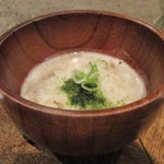 柳家 - 滑らかに擦られた とろろ がかけられた 麦ご飯。　　　　　2018.04.21