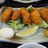 草庵 - カキフライ定食