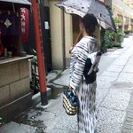 今日はお互い着物です。