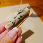 酒の宿 玉城屋 - ふきのとうとマスカルポーネのシュークリーム
      酒粕サブレ葉わさび妻有ポークのリエット