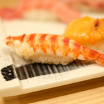 赤坂 すし 秀 - おまかせ10貫握り 1296円 の車海老