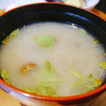 酒の宿 玉城屋 - ふきのとうのお味噌汁