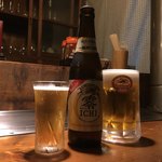 鉄板空間堂  - 生ビールとノンアルコールビールで乾杯〜(*^▽^*)