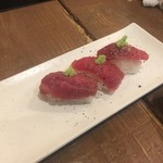 個室居酒屋 誉 - 話題の肉寿司！生のお肉好きにはたまりません★