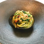 プレゼンテ スギ - ⑩佐倉市産小麦の佐倉市産ヨモギを練り込んだ手打ちパスタ