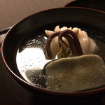 御料理 寺沢 - 鮎魚女､西蕨､蓬麩の椀物