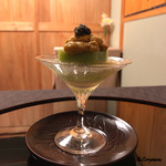 御料理 寺沢 - うすい豆豆腐に海胆に山のキャビアとんぶり