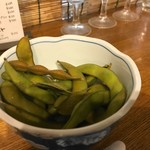 明石麦酒工房 時 - ほろ酔いセットに枝豆は燻製枝豆に変更可能です