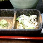 Ichi tarou - 【2018.5.13(日)】天ぷらそば定食(冷たいそば)1,450円の薬味