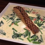 MILLE FIORI - サーモンの瞬間グリル ペルノーのクリームソース（￥1700）