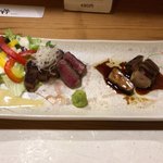 湖粋 - リブシンとフォアグラのステーキ