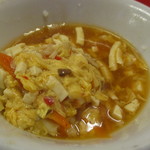 台湾料理味味臻 - スープをかけて餡茶漬け