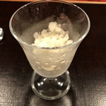 時の宿 すみれ - お口直しのグラニテ　緑茶とミント