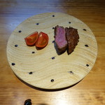 明道町中国菜 一星 - 日立牛ヒレから揚げ、加藤農園のトマト