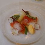 桜鱒 白アスパラ ふきのとう