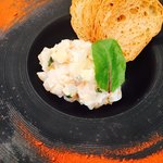 俺のフレンチ・イタリアン - ホタテと甘エビのタルタル
      美味しかったけどこの日の中では普通〜⭐︎