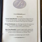 The Blue Train - 朝食メニュー