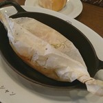 Youshokuyakoubedhushan - 金目鯛と春野菜のオーブン包み蒸し、レモンバターソース