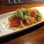 Beer　Garage　Ganesha - 焼きナスとトマトのマリネ、650円