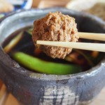 そば切り 鴨嘴 - 鴨汁（鴨つくね）