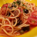 ファリナモーレ - ◆「Bランチ」選べるパスタ 「ミニトマトと黒オリーブのトマトソースプッタネカ」