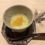 すし宮川  - アスパラの茶碗蒸しからスタート。素晴らしく、これで期待が高まりました。