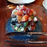 ラ･マンチーナ - カツオ・山芋・オクラ・フルーツトマトのタルタル