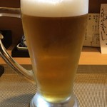 割烹 ゆう介 - 生ﾋﾞｰﾙ(中) 600円