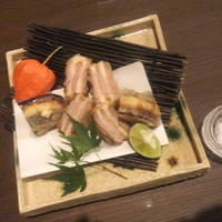 つきはし - 海老真丈と鴨ロースの挟み揚げ